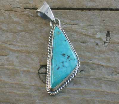 Native American Turquoise Nugget Pendant F
